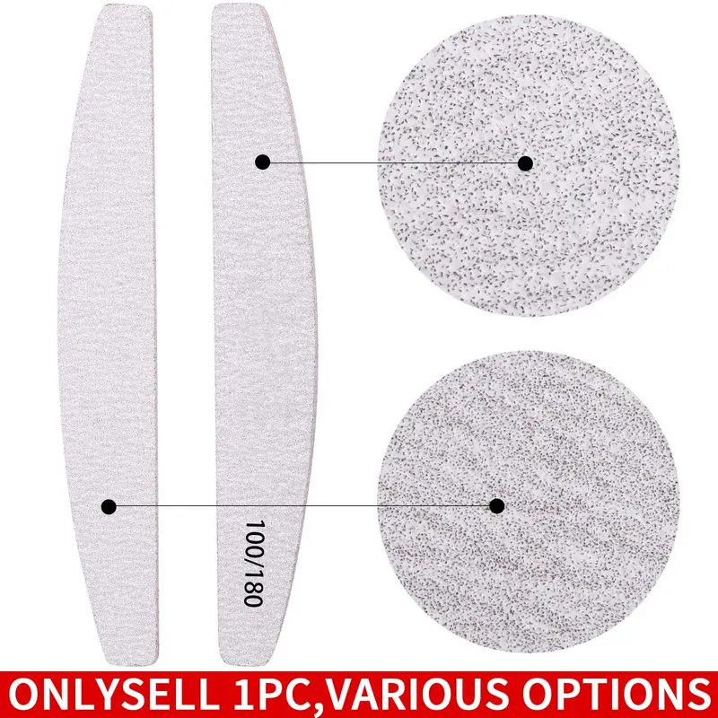 Double-sided Nail File, 10pcs/set 100/180 Grit Nail File, Professional Nail Polishing Tool, Nail Care Tool, Nail Tools, Manicure & Pedicure Tool for Home & Salon Use, Nail File Kit