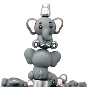 1pc It's Tons of Fun With You 3D Silicone Focal Beads - Elephant Shape Beading & Crafting DIY Supplies