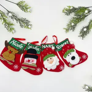 Personalized Christmas Stocking Ornament, Stocking Ornament Gift Holder, Gift Card Holder Ornament, Custom Ornament, Mini Stockings