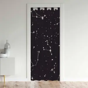 Space Constellation Door Curtain for Doorway Privacy,Galaxy Universe Sliding Closet Door Curtain,30%-50% Blackout Curtain,1 Panel,W34 X L80