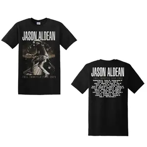 Jason Aldean Full Throttle Tour T-Shirt, Country Music Graphic Tee, Vintage Cotton Unisex Shirt, Casual Streetwear for Fans, Collectors, and Music Lovers
