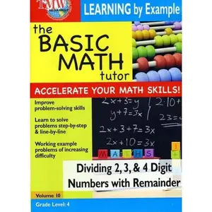 Basic Math Tutor Dividing 2,3, & 4 Digit Numbers With Remainder  [DVD Video Disc]