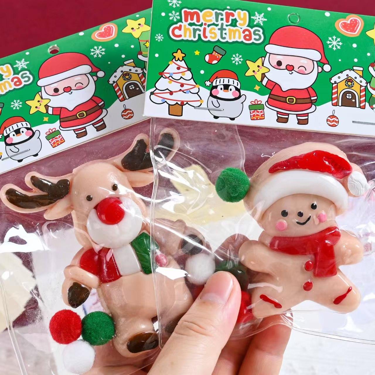 Christmas squeezeable toys, soft quick rebound , relieve stress.Christmas Snow Man Squishies - Rebound Stress Relief Toys.gifts for kids