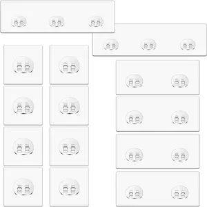 14PCS Shower Caddy Adhesive Replacement,Shower Shelves Strip Pad Organizer Sticker Replacement Bathroom Heavy Duty Strong Sticky Wall No Drilling Transparent