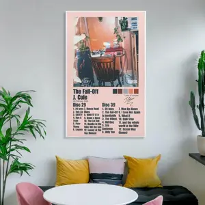 J. Cole poster the fall off Album Cover music Poster Wall Art3