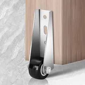 10PCS Durable Heavy Duty Silent Furniture Caster Side Mounted Mobile Door Support Lockable Moving Wheel Household Moving Tool Pulley