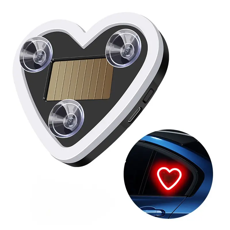 Heart Shaped Solar LED Neon Ambient Light IP65 Waterproof Romantic Decoration Light Perfect For Car Interior Home Garden Outdoor Party Decor-MM1