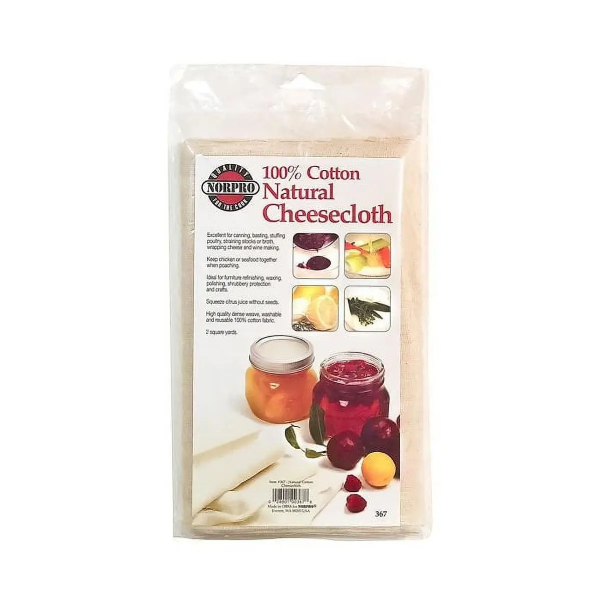 212 MAIN Natural Cotton Cheese Cloth - Removable, Washable, Reusable, Dense Weave, 36 in, 2 Sq Yd, Ideal for Water Sports, Sailing, Straining Stocks