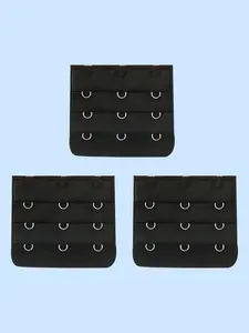 3pcs Hook & Eye Bra Clasps, Long Row Triple Hooks, Durable and Tear-Resistant, Long-Lasting Bra Fasteners, Women's Underwear Accessories