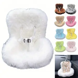 Mini Doll Car Seat for 3–8 Inch Figures, Cute Plush Car Vent Clip Ornament & Desktop Display Stand, Kawaii Blind Box Doll Holder, Soft Cushion Collectible Accessory Gift