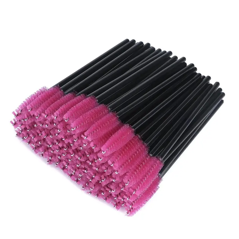 100PCS Disposable Eyelash Spoolies Kit - Beauty Makeup Brushes, Neat Precise Styling Tools for Eyes & Brows, Easy to Apply Mascara Wands, Rose Cosmetic Brushes for Eyelash Extensions, Ideal for Adults