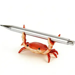 Realistic Crab Shaped Pen Holder, 1 Count Creative Cute Desktop Pen Stand, Decorative Desk Ornament for Office and Home, Desk Accessories, Summer Gifts, Office Stationery Supplies, Room Decor, Fall Decor, Birthday Gifts, Home Decor, Pencil Holder