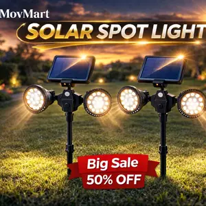 Solar Outdoor Spotlights, 1400-Lumens Bright 36 LED Motion Sensor Spot Lights Waterproof Double Head Security Light Wall Lights Landscape Light for Patio Deck Yard Garden Driveway Lighting