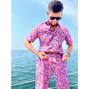 purple gingko batik lounge pant