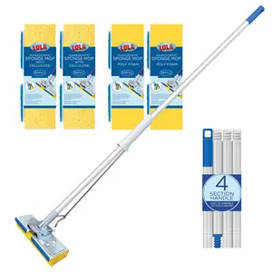 Squeezematic Butterfly Automatic Sponge Mop, Includes 4 Mop Heads