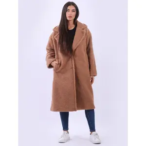 Italian Women Lagenlook Teddy Bear Woolen Coat