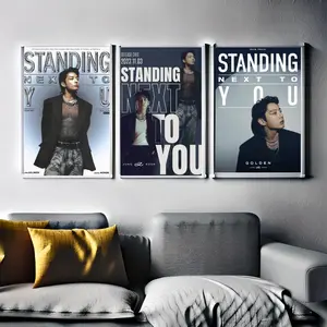 BTS Jungkook Wall Art, BTS Digital Poster, BTS Jeon Jungkook Poster Standing Next to you - Set Of 3, bts Wall Art Print, bts Art