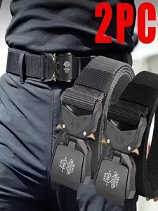 Men's New Multifunctional Special Forces Tactical Belt, Outdoor Canvas Elastic Waistband, Trendy Versatile Pants Strap, All Seasons, Web Belt