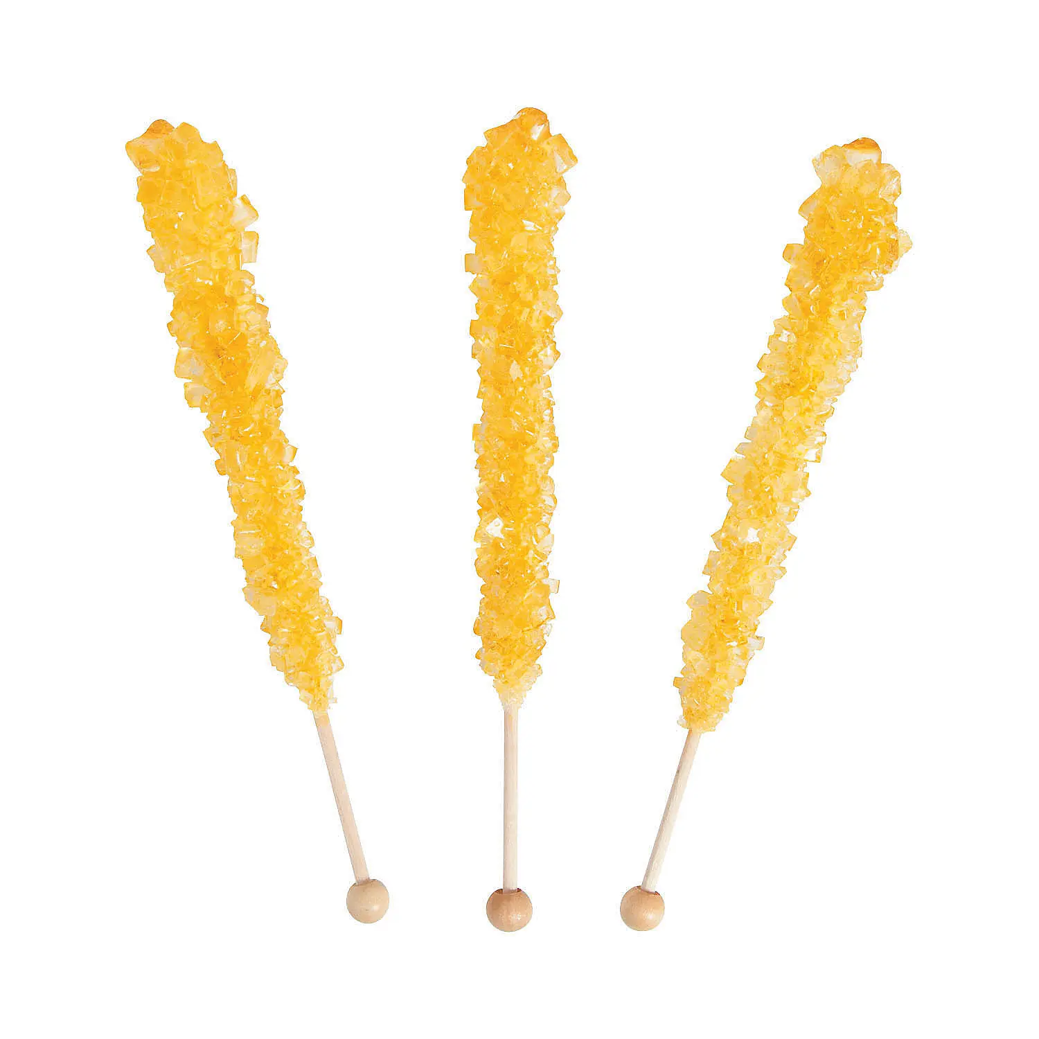 Gold Rock Candy Lollipops - 12 Pc.