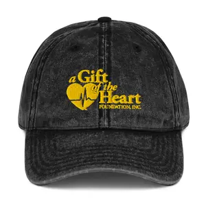 A Gift of the Heart Vintage Cotton Twill Cap - Black