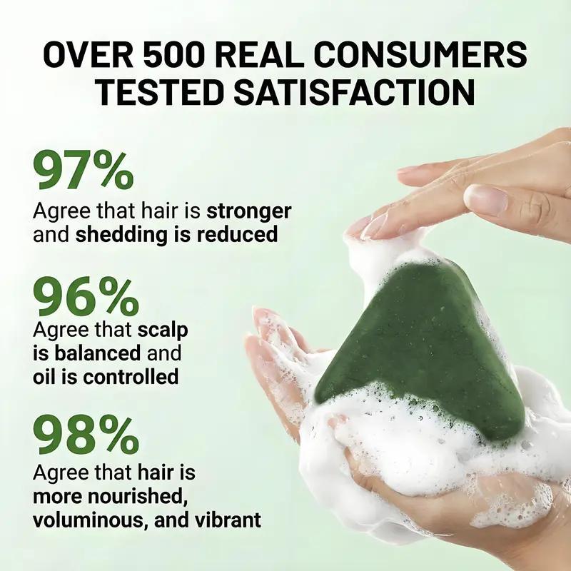 ODDORJOY Natural Shampoo Bar for Men & Women – Calming & Strengthening Hair, Eco-Friendly Solid Shampoo with Usman Grass & Herbal Extracts, Nourishing Hair Cleanser