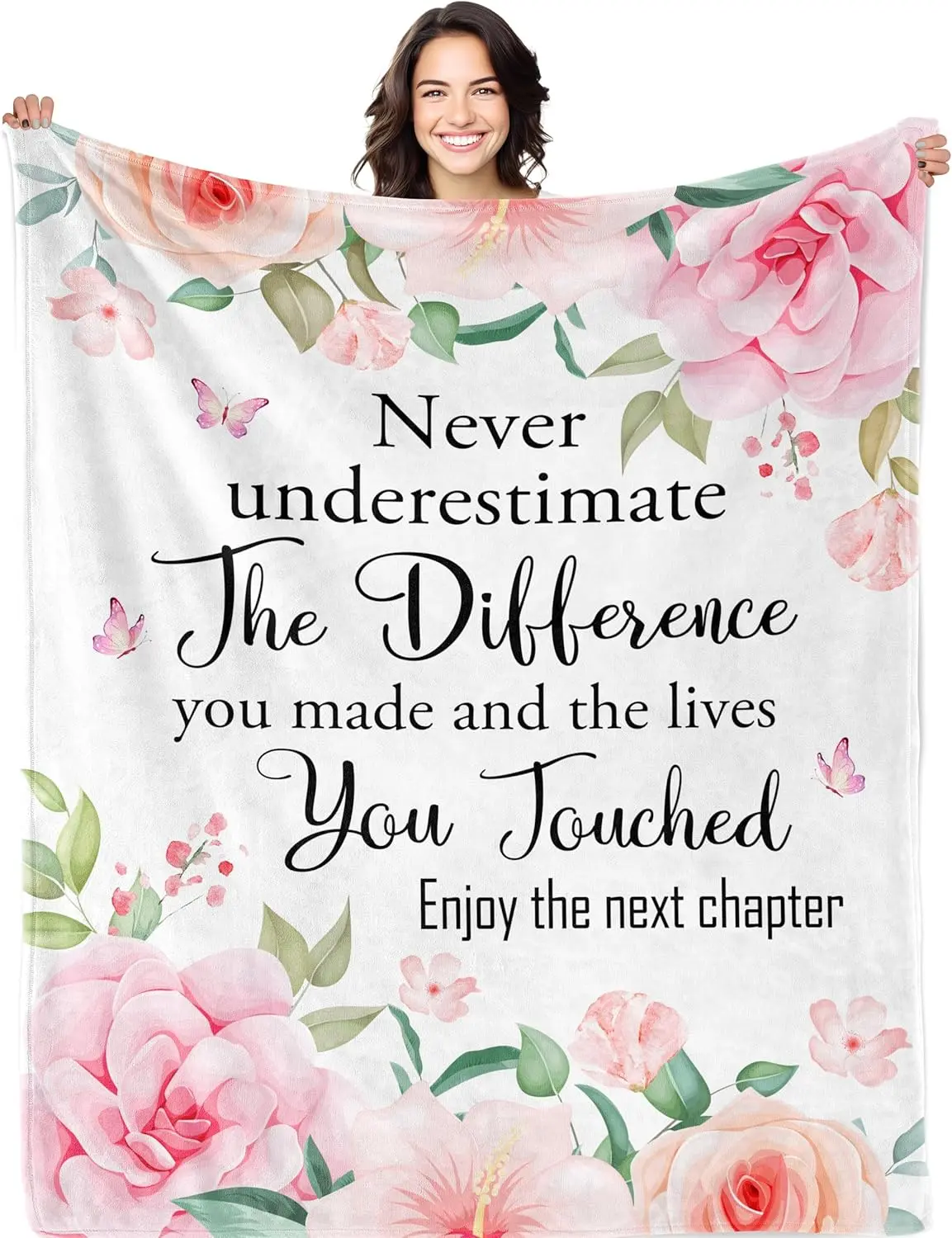 Retirement Gifts for Woman Blanket 50" X 60", Farewell Gifts for Coworkers, New Job Farewell Decorations, Coworker Leaving Gifts for Women, Going Away Gift for Friends, Goodbye Gifts Throwa