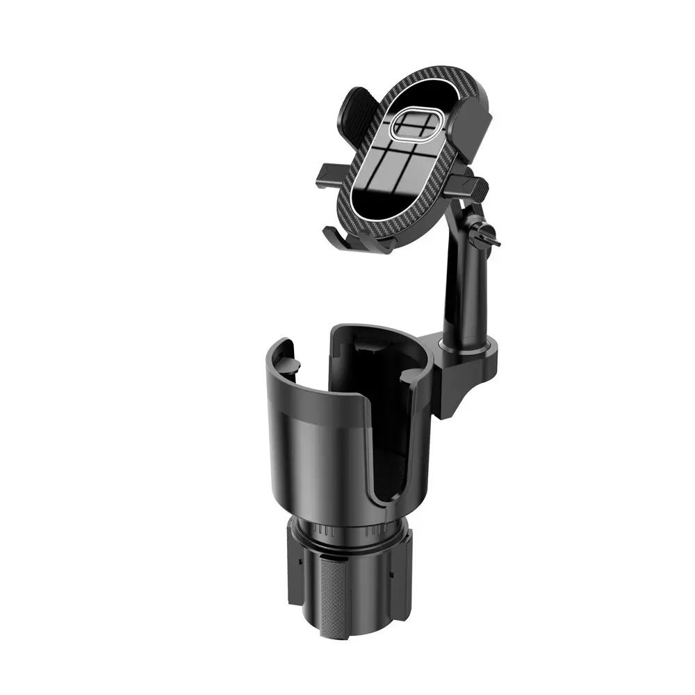 Car Cup Holder Phone Mount 2-In-1 Phone Drink Holder Stretchable 360° Rotating Abs Stable 18-40oz Car Cup Holder with Expandable Base Multifunctional Cup Holder Car Accessories