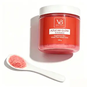 Vibrant Beauty Azucar Glow Exfoliator Sugarlicious Polish for Natural Radiance Non-Irritating Creamy Formula for Face Body & Lips