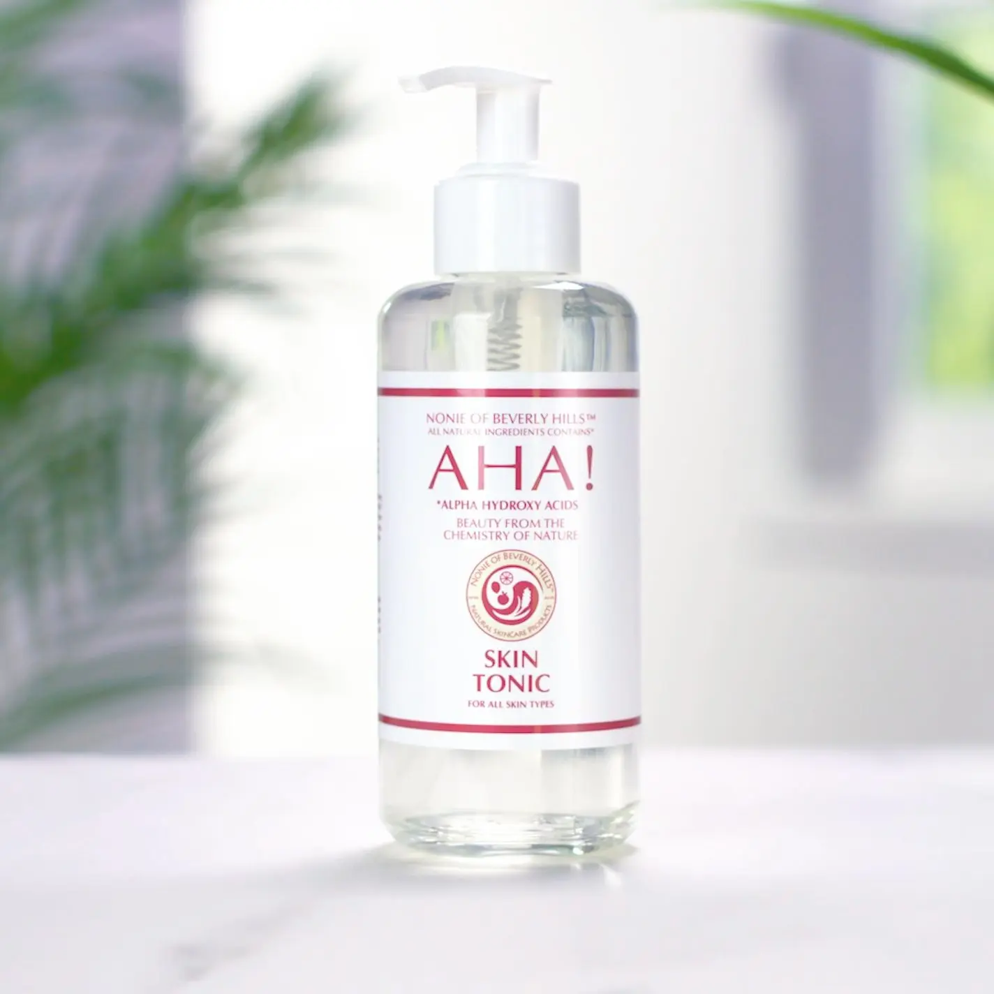 AHA! Skin Tonic 7.0 oz - Natural Toner for All Skin Types, Vegan Approved, Gentle Tightening Formula - Skincare Smooth Dewy