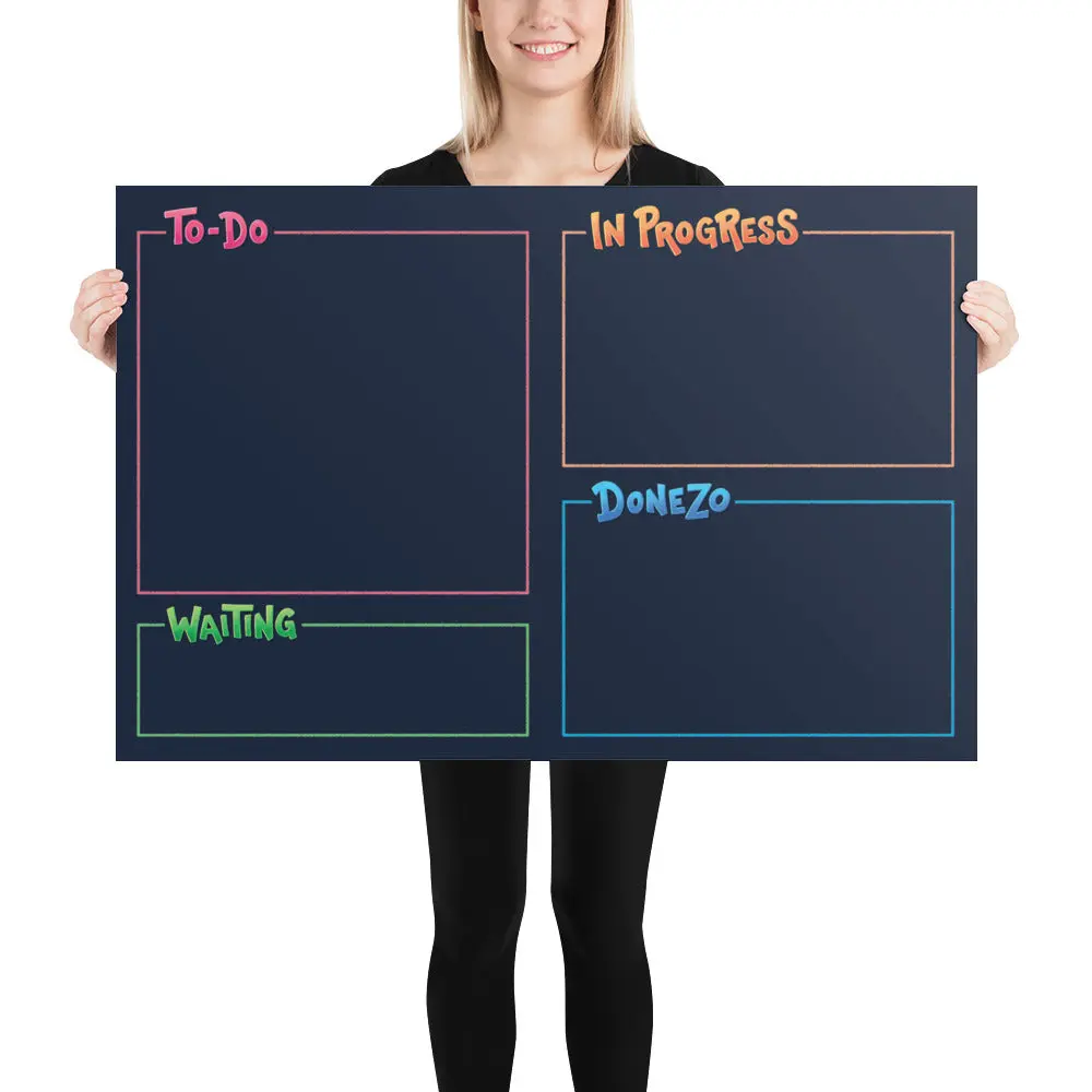 Glossy Kanban Board Paper Print, 4-Piece Horizontal Decor for Home Room Wall Posters (Home Supplies) Glossy Kanban Board Paper Print, 4-Piece Horizontal Decor for Home Room Wall Posters (Home Supplies)