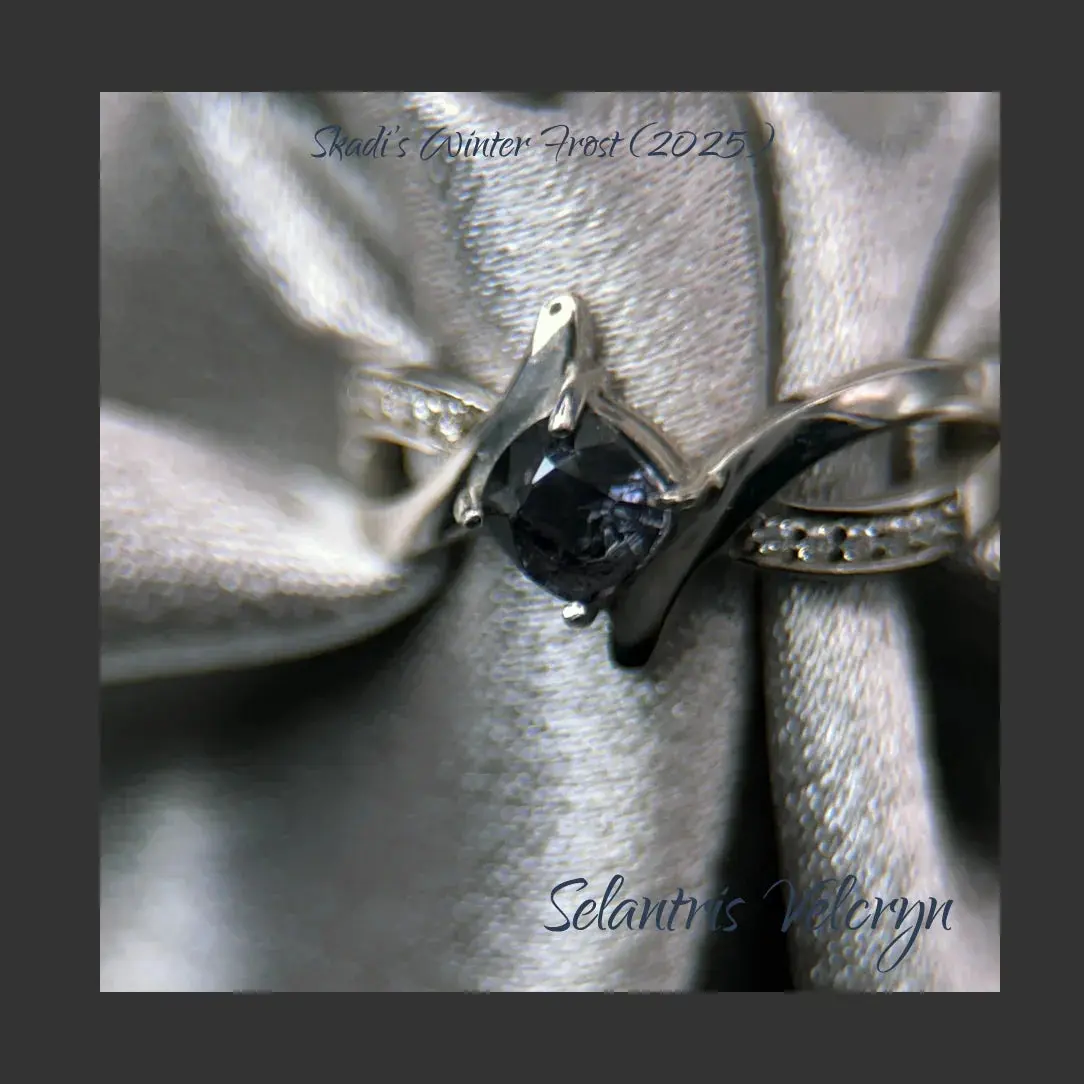 Twilight Edge Grey Spinel Ring in Sterling Silver