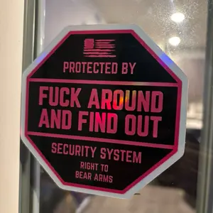 2nd Amendment Home Security Stickers - Personalized Decorative Vinyl decal sticker creative car