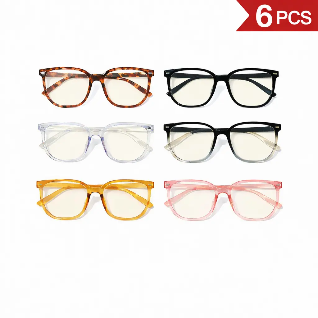 SummerVibes Blue Light Blocking Glasses for Women – Lightweight PC Frame Eyewear for Computer, Gaming, Phone & TV – Anti-Glare, Reduces Eye Strain, Ideal for Work & Study