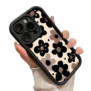 Stylish Vintage Floral Pattern Case for iPhone 17 16 15 14 Pro Max 13 12 11 Air XR XS Plus Shockproof Drop Protection Rugged Durable Silicone Cover