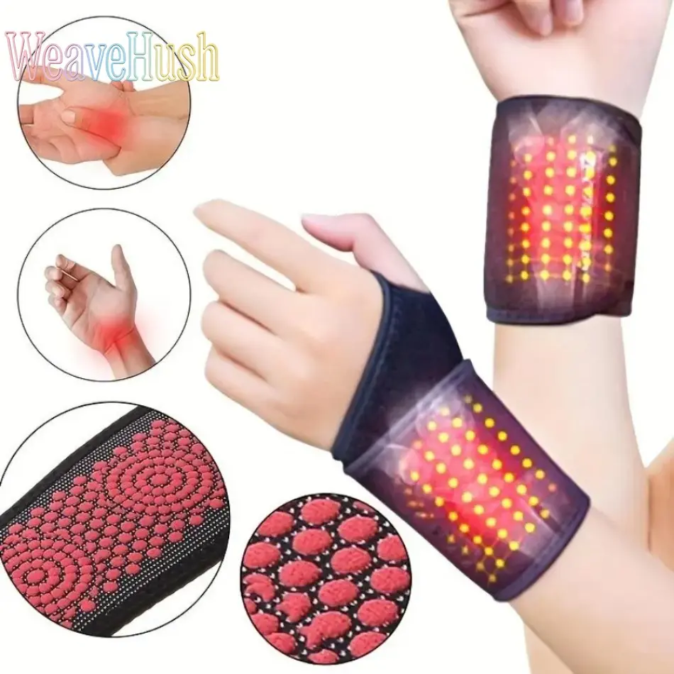 Self-Heating Magnetic Wrist Supporter, Washable Soft Cloth Wristband Brace, Magnetic Therapy Wrist Support for Joint Pain Relief and Muscle Relaxation, Breathable Comfortable Daily Wrist Care Accessory, Ideal for Office Work, Sports Recovery, Daily Househ