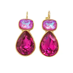 Colorful Teardrop Earrings Water Resistant