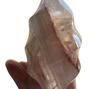 Smoky Hematoid Quartz AKA Fire Smokey Quartz Flame Luxury Edition Hand Carved Freeform with Natural Red Hematite Fire Grounding Protection crystals crystal