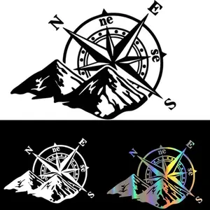 New 2026 LYKX Mountain Fashion Auto Body Styling Motorcycle Laser Sticker Decoration Vinyl Decal Colorful Rear Windshield Stickers car decor accessories