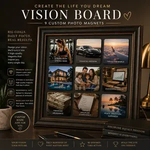 Custom Vision Board Magnets 2x2 Set of 6 or 9