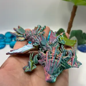 Baby Ocean Dragon Decoration/Articulated Figure/Moveable Joints/Multicolor