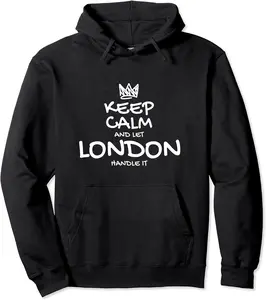 London Keep Calm Personalized Name Sarcastic Friends Sarcasm Pullover Hoodie - Taliyaannhun Shop 42B09HNCWTPJ