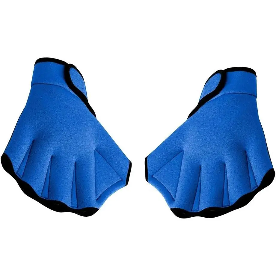 Pair of Aquatic Fitness Swim  Gloves Water Resistance   Fit Webbed Gloves