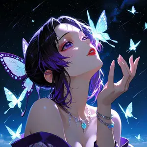 5D DIY Full Drill Round Diamond Painting - Diamond Painting Kit Butterfly Starry Sky Mosaic Canvas DIY Wall Art, Home Wall Decoration, Suitable for Halloween, Christmas, Birthdays, and Anniversary Gifts