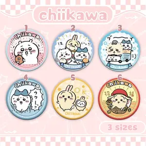 Cute Chiikawa Usagi Hachiware Button Pin Collection, Funny Chiikawa Pin, Cute Anime Pin