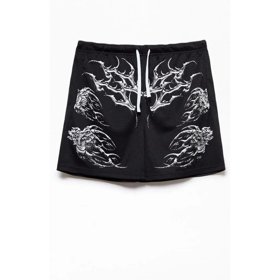 Civil Men's Black Splinter Sig Mesh Shorts