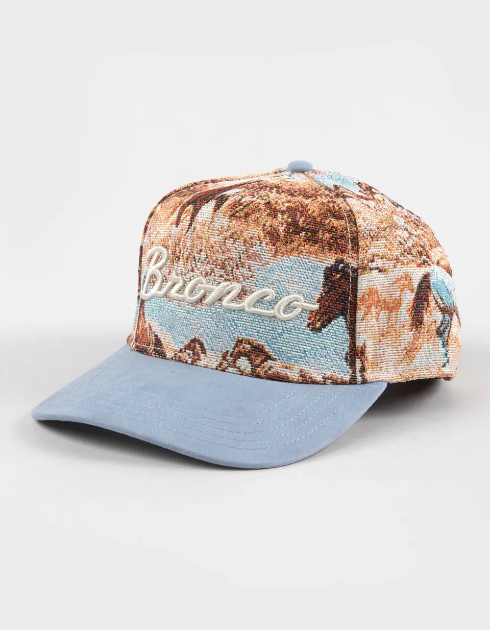 AMERICAN NEEDLE Bronco Womens Snapback Hat, Blue Combo AMERICAN NEEDLE Bronco Womens Snapback Hat, Blue Combo