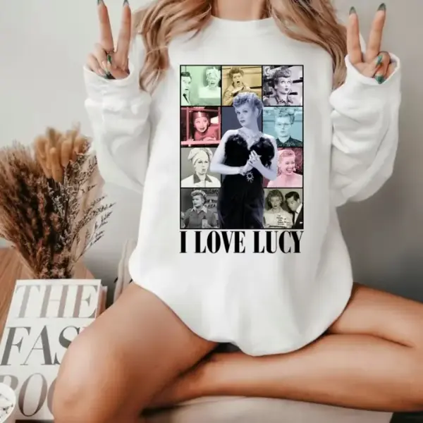 Lucille Ball Classic Sitcom Sweatshirt – I Love Lucy Retro TV Show Shirt, Classic TV Show Fan Apparel, Retro Sitcom Crewneck, Lucy Ricardo Moments Pullover, Unisex Comedy Series Merch, Gift for Nostalgia Fans, TV Show Enthusiast Top