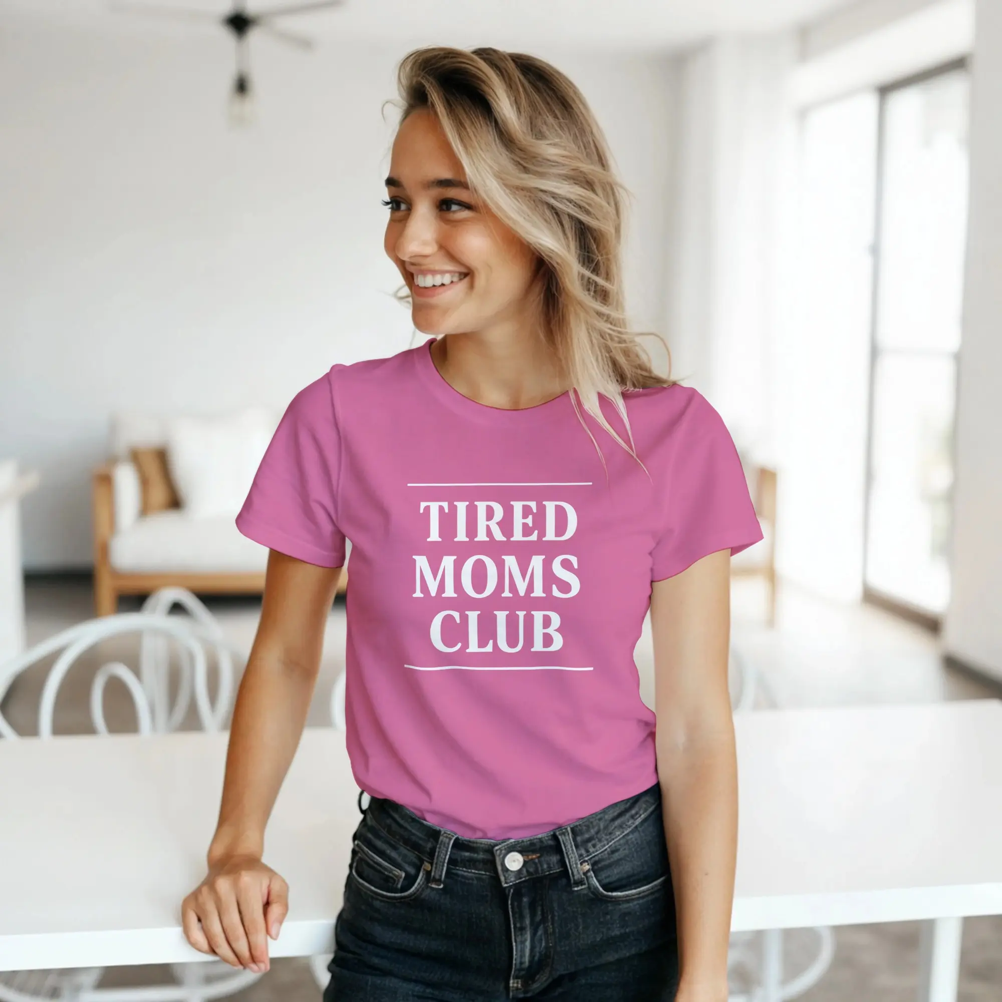 Tired Moms Club Classic Women's Crewneck T-Shirt | Eco-Friendly Gildan 64000L