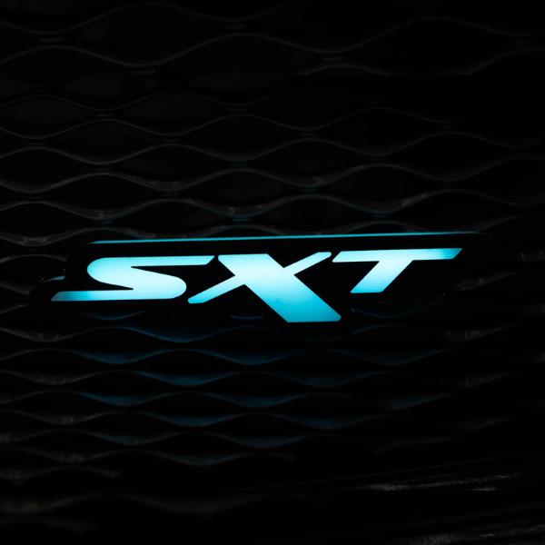 Habibis Carbon RGB Grill Badges SRT, R/T, SRT Hellcat, Scatpack, SRT Smooking bee, SXT, Cobra, Mustang, DAYTONA, Multicolor Bluetooth App Controlled Illuminated Car Emblem Waterproof Light-Up Logo Decal for Cars Trucks & Custom Styling