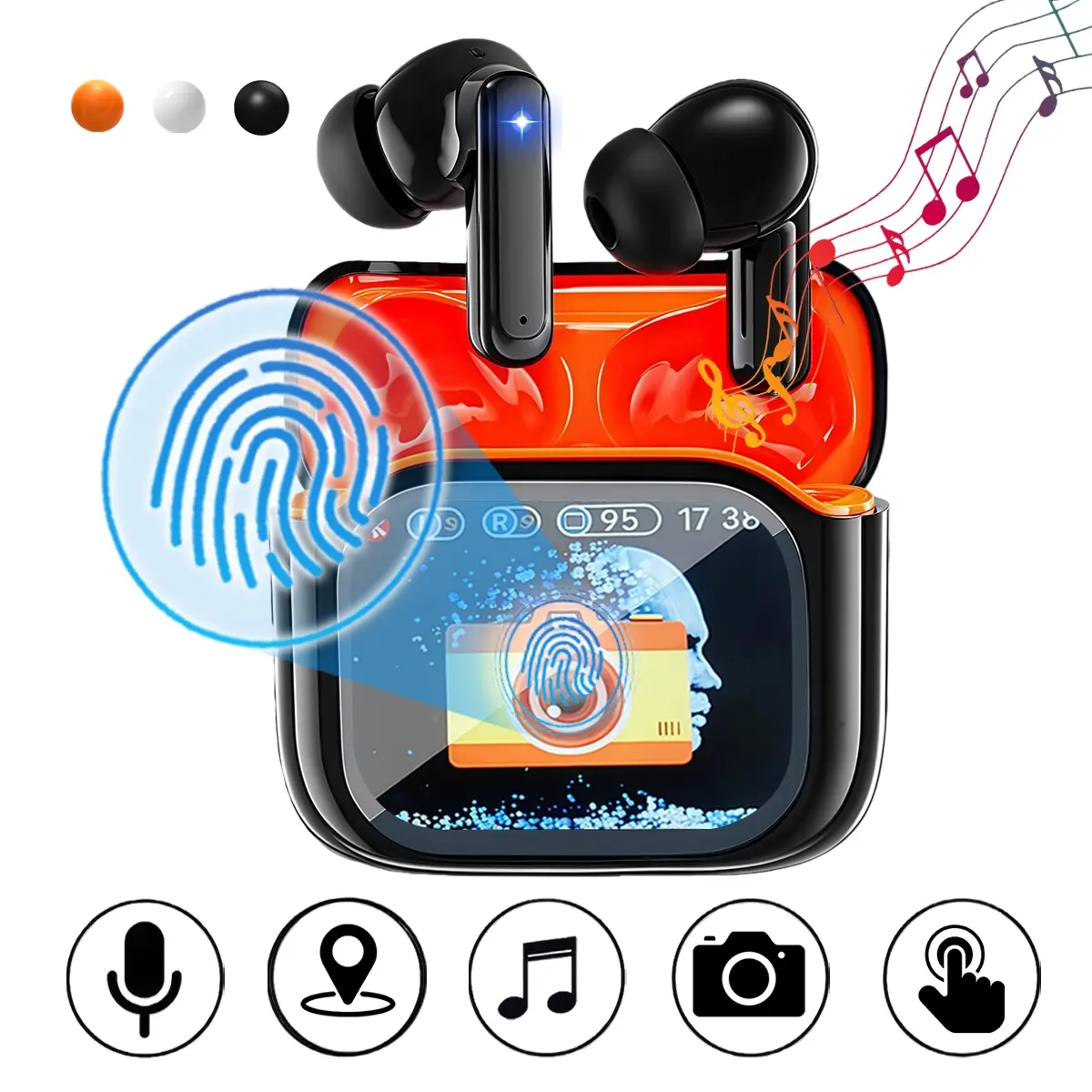 Noise Cancelling Wireless Earbuds,Wireless Earbuds Bluetooth Headphones ...